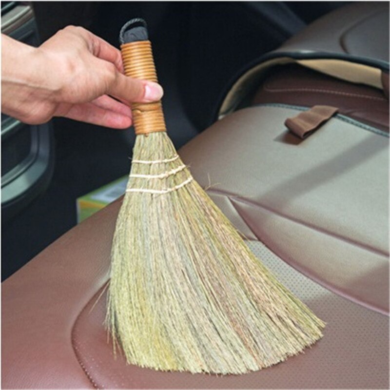 Wood Floor Sweeping Broom Straw Braided Manual Archaize Broom Sweeper Soft Hair Fur Household Floor Home Duster Cleaning Tool