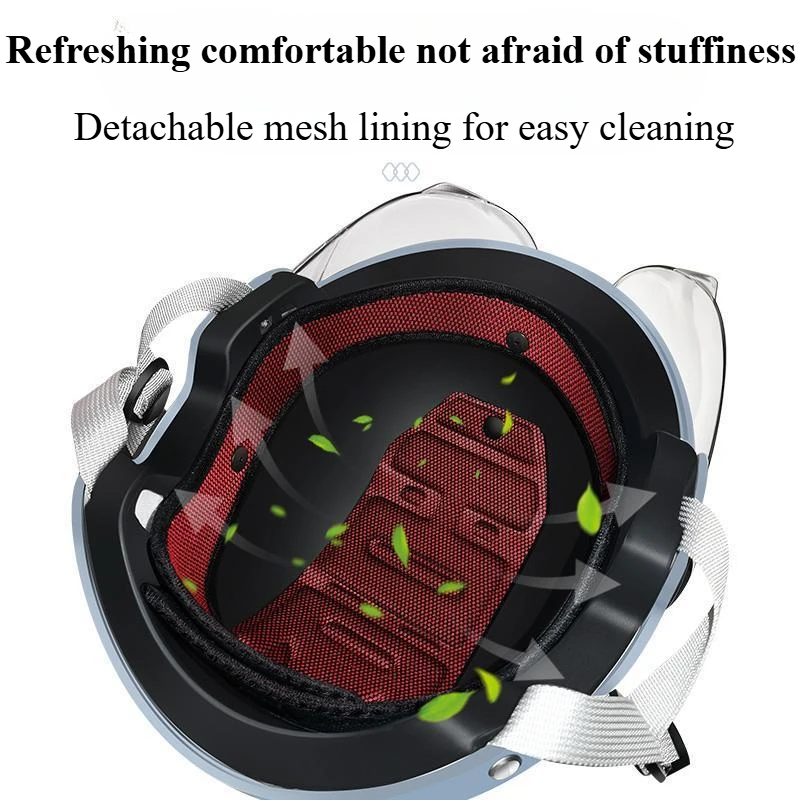 Riding Safety Helmets Lightweight Half Helmets with Goggles Reflective Stickers Sun Protection Adjustable in All Seasons