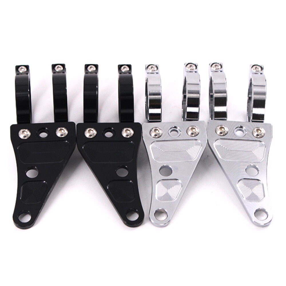 Soporte de montaje para faro de motocicleta, horquilla de aluminio para Chopper /Cafe /Racer, 41mm, 1 par