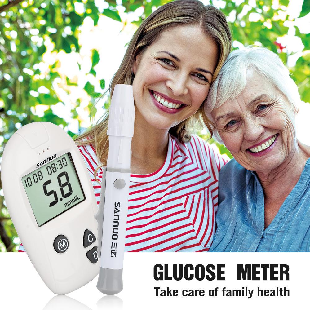 Wit Detectie Plastic Diabetici Huishoudelijke Monitoring System Pen Draagbare Oudere Lichaamsverzorging Glucometer Gezondheid Monitor Test