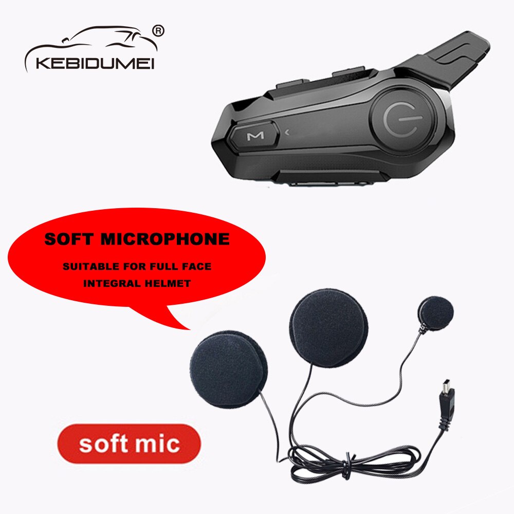 Bluetooth 5.0 Motorcycle Helmet Intercom 2 Front and Rear Seats 50M Talking Universal Pairing Waterproof Interphone Headset: Full face helmet