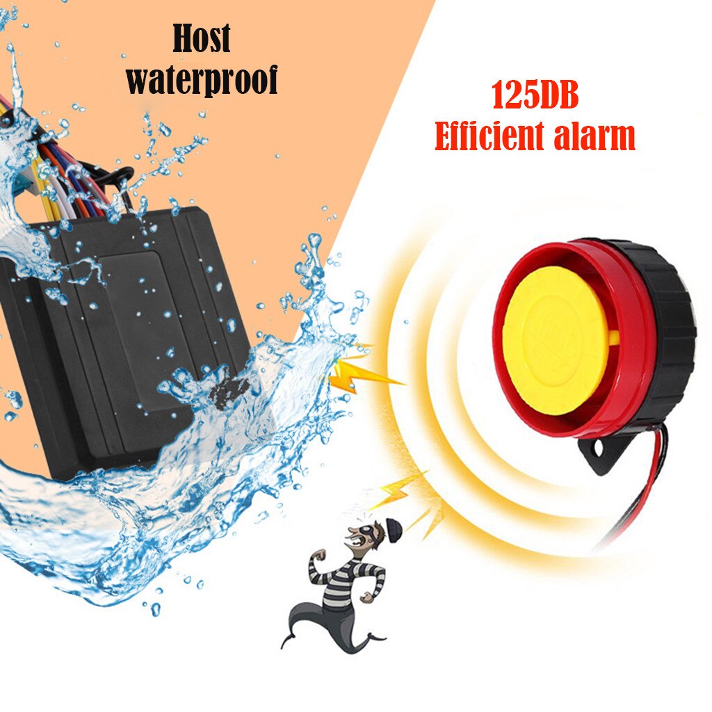12V voll-gekennzeichnet motorrad Rolle Anti-Diebstahl sicherheit Alarm motorrad fahrrad Anti-diebstahl Alarm fernbedienung Motor- starten