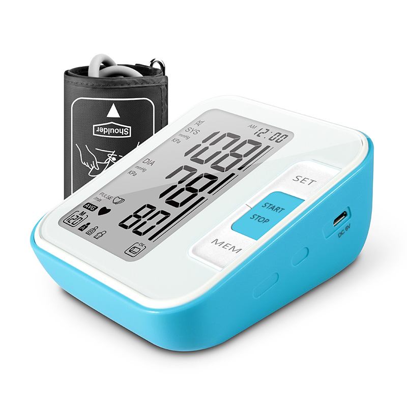Cigii Large LCD digital Upper Arm Blood pressure monitor Tonometer Meter Pressure arterial Home health care monitor 2 Cuff band.
