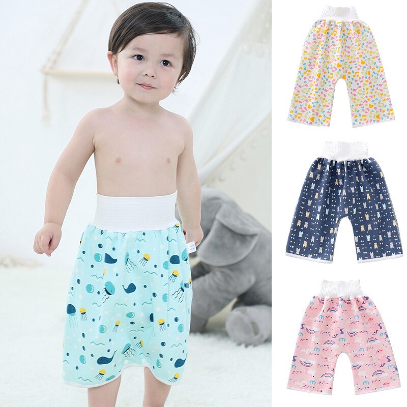 Comfy Baby Luier Rok Zuigeling Training Broek Kids Absorberende Nappy Shorts Rok Lekvrije Slapen Bed Potje Trainining