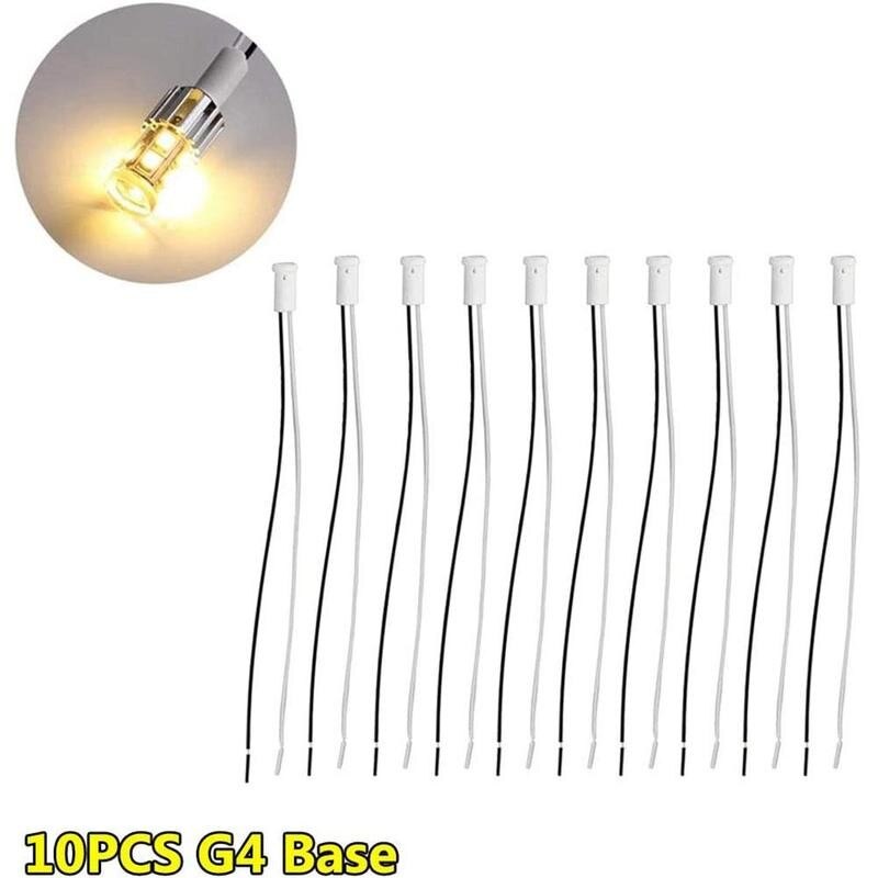 10pcs G4 Lamp Holder Socket Plug Special Ceramic G4 Hold Head Wire Connector For Lamp Holder Pottery And Porcelain Base Socket