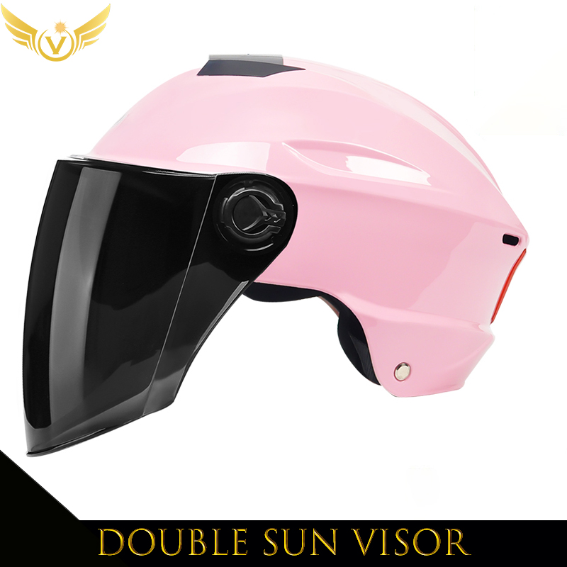 V Casco scooter elettrico proprietà V elicottero Caschi moto Cascata di sicurezza Soman Articoli urbani Donna Uomo Attrezzatura moto: Grigio scuro