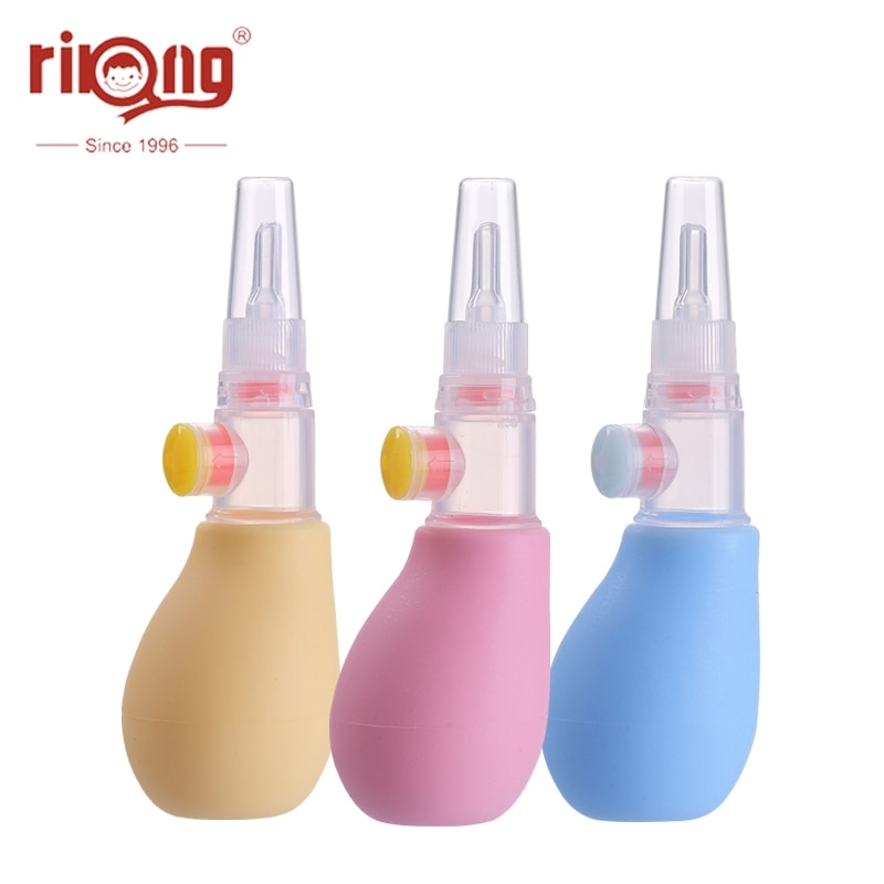 Rikang Baby Care Manual Silicone Nasal Aspirator Infant Nasal Suction Device Nose Cleaning Anti-backflow Baby Nasal Aspirator