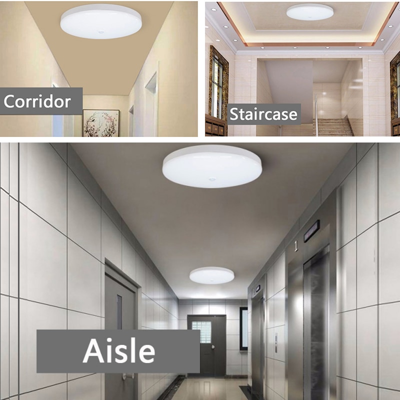 E27 Lamp With Motion Sensor Night Light LED Bulb PIR Sensor Auto On Off 12W 18W Ceiling Light Stair Hallways Home Night Lamp