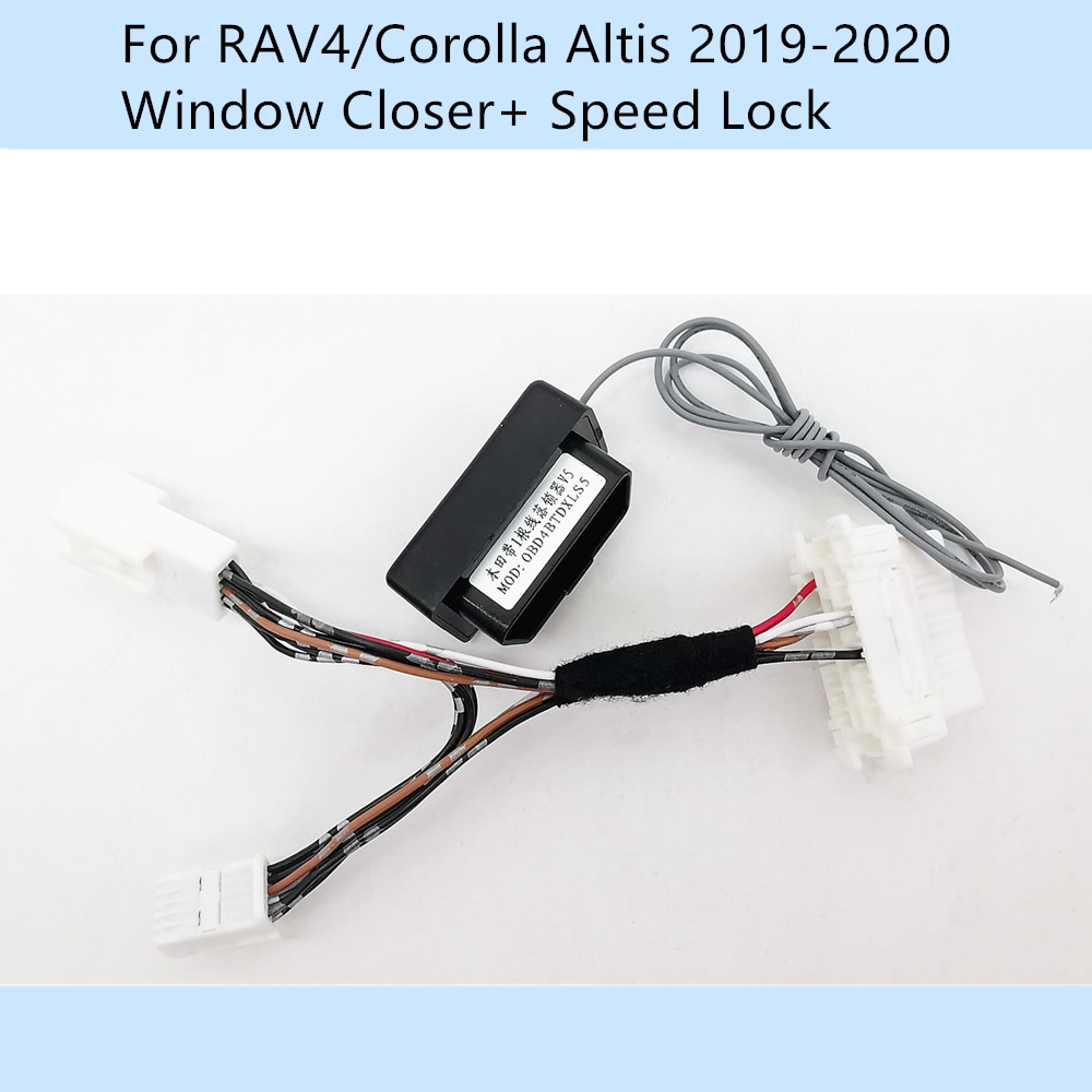 Car OBD 4 Door Window Closer Automatically 10km/h Speed Lock For Toyota RAV4/Corolla Altis