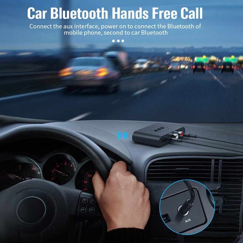 Receptor de Audio con Bluetooth 5,0, disco en U, RCA, 3,5 Mm, Jack AUX, adaptador inalámbrico estéreo para altavoz, transmisor de Audio para coche