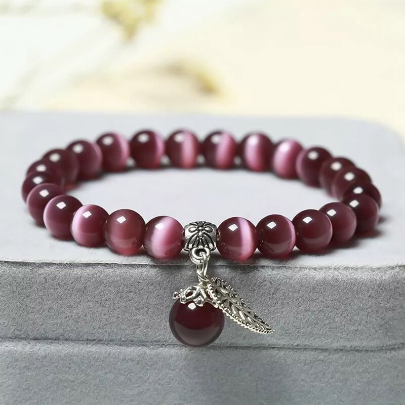 Gemengde Kleur Cat Eye Armbanden Bangles Elastische Touw Ketting Natuursteen Vriendschap Armbanden Sieraden: PP