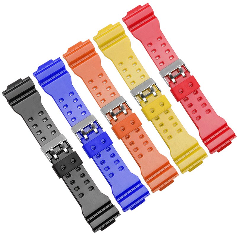 Vervangende band voor casio g-shock ga  gd 110 120 rubberen hars horlogeband glanzend mat heren waterdichte sportarmband