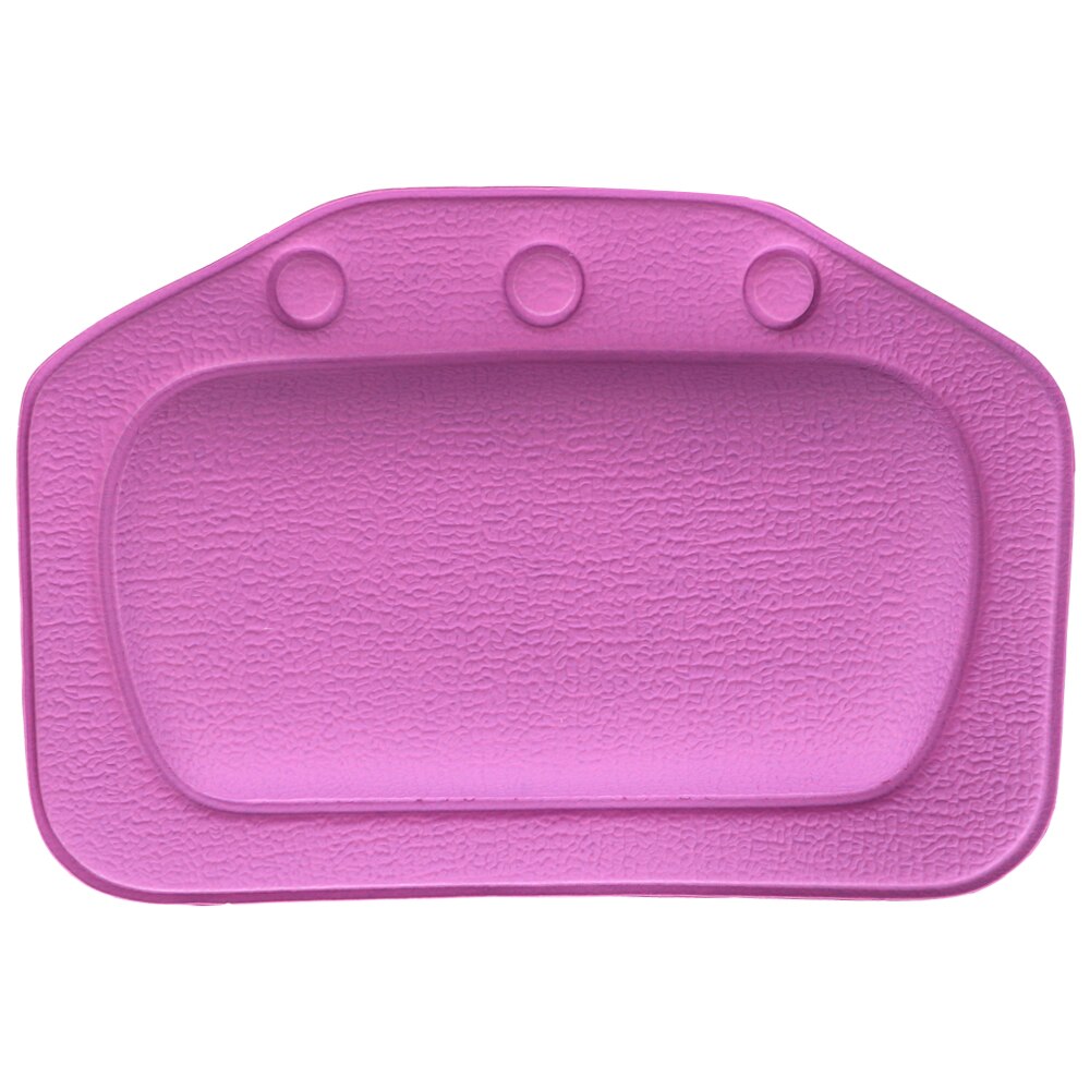 Nackbadkudde badtillbehör med sugkopp 21*31cm mjukt nackstöd i pvc spabadkudde hem badkarskudde: Lila