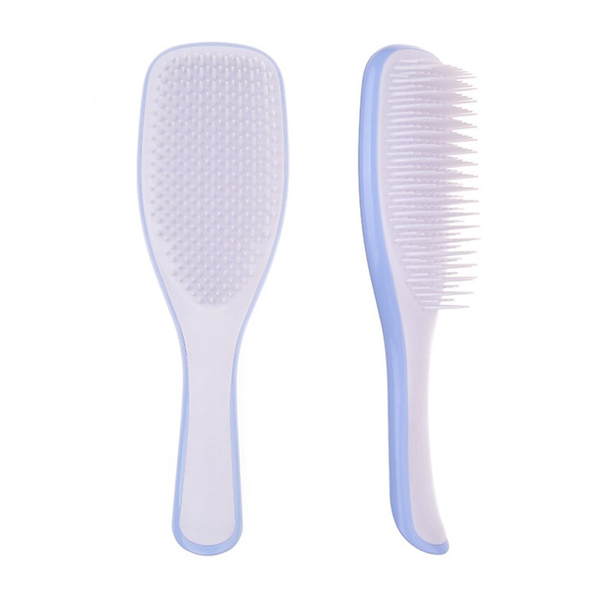 1Pc de mango largo peine Anti-estática peine cepillo de pelo seco mojado masaje peines para peluquería Estilo pelo herramientas: Azul