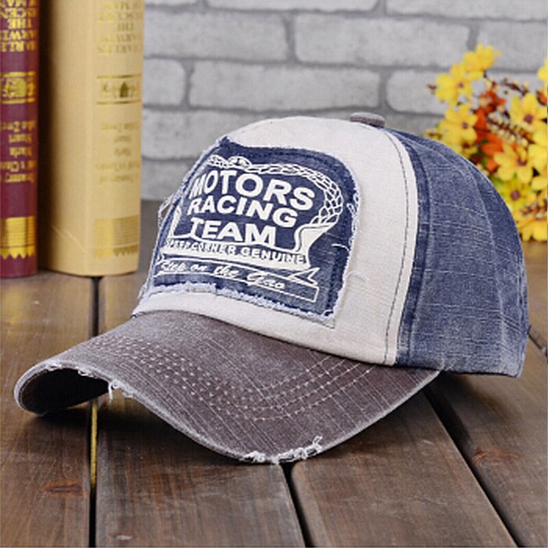 Vilde baseball cap patch brev trykte hip hop caps fire årstider tilgængelige hat udendørs sun hat snapback hatte gorras: Brun marineblå