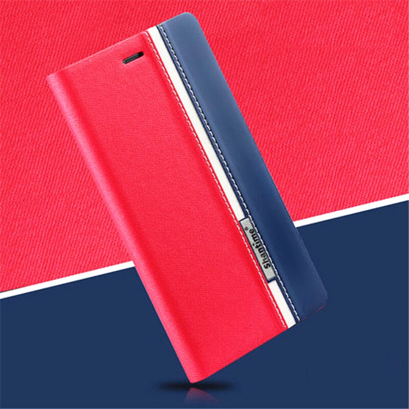 Luxury Flip PU Leather Wallet Stand Case For Wiko View 2 Plus Soft TPU Silicone Phone Back Cover For Wiko View 2+ Fundas Coque: Red