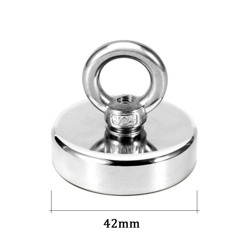 Super Sterke Neodymium Magneten N52 Iman Ima Magnetische Vissen Magnetjes Met Verzonken Gat Oogbout Voor Berging Magnetische Visserij: Rood