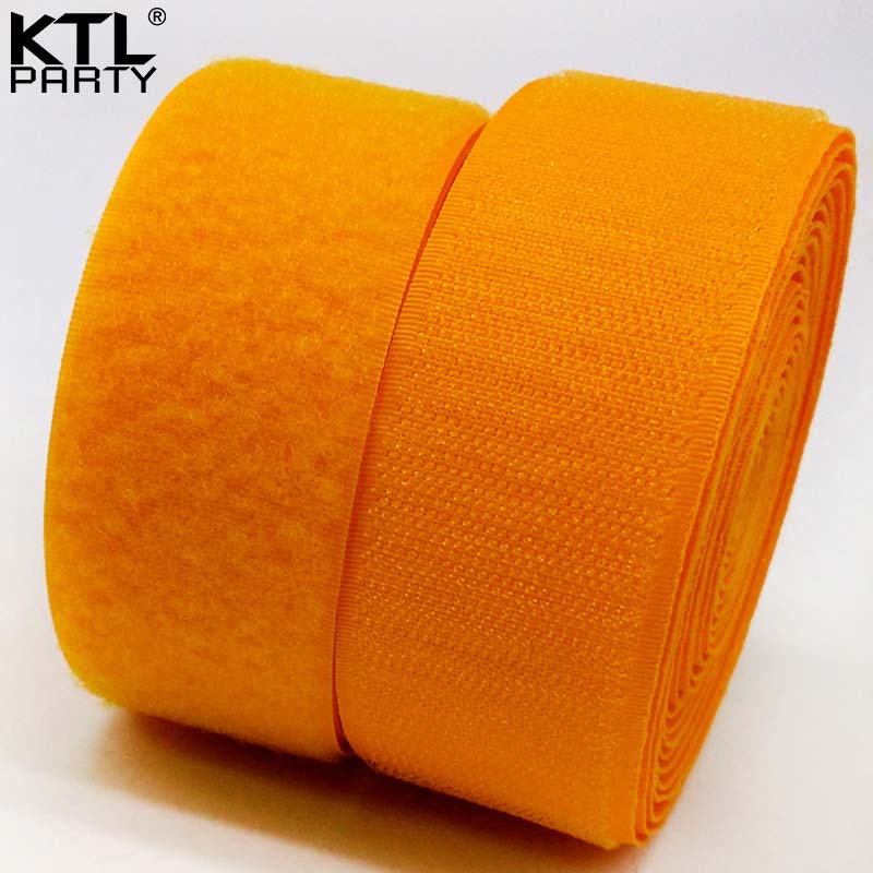 4 meters length orange nylon velcros fastener tape no adhesive sewing magic loop hook sticker strip clothing stick tape