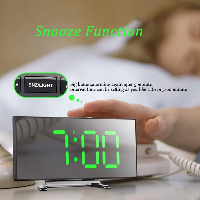Digital Alarm Clocks Wall Clocks Hanging Watch Bedroom Snooze Table Clocks Calendar Electronic Clock Digital Clock Birthday