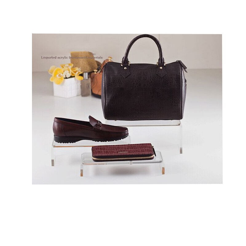 Clear Acrylic Display Stand Multi-functional Shoe Storage Rack Shoe Display Rack bag Watch Cosmetics Display Holder free shippin