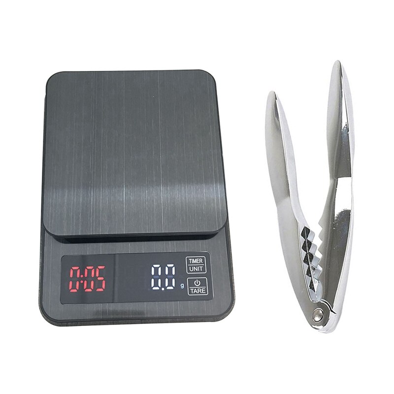 Ensemble d'outils de fruits de mer, casse-noix, multifonctionnel, outil de fruits de mer, outil de crabe et poinçon à main, acier inoxydable chronométrage de la balance à café