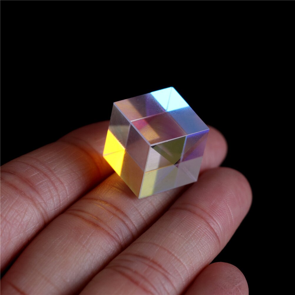 Cube prisme défectueux croix dichroïque miroir Combiner séparateur décor Transparent Module optique verre classe jouet