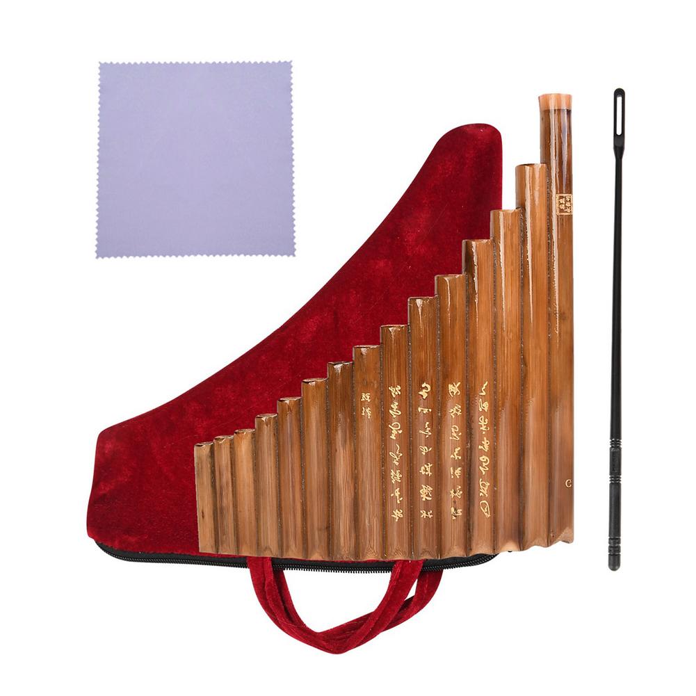 Pan Flute 15 Pipes Natural Bamboo Wind Instrument Panpipe G Key Flauta Xiao Handmade Flauta De Pan Folk Instrumentos Musicales #