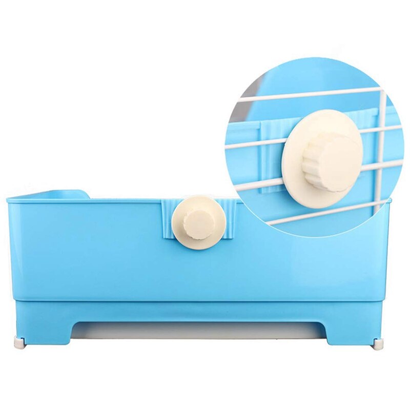 Grande lettiera per conigli con cassetto, scatola per wc ad angolo con griglia vasino allenatore, vaschetta per animali domestici più grande per cavie adulte, chincold