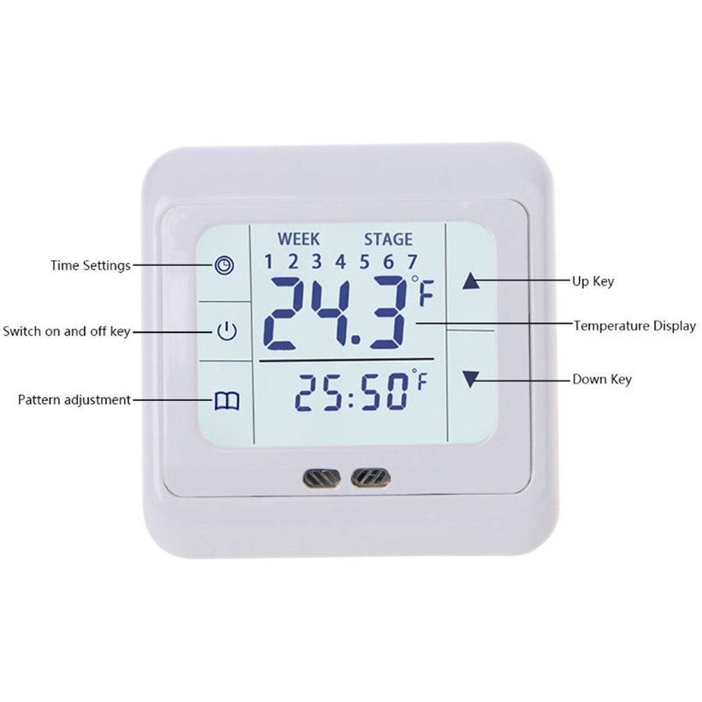 Thermoregulator Touch Screen Heating Thermostat for Warm Floor Electric Heating System Temperature Controller With Kid Lock
