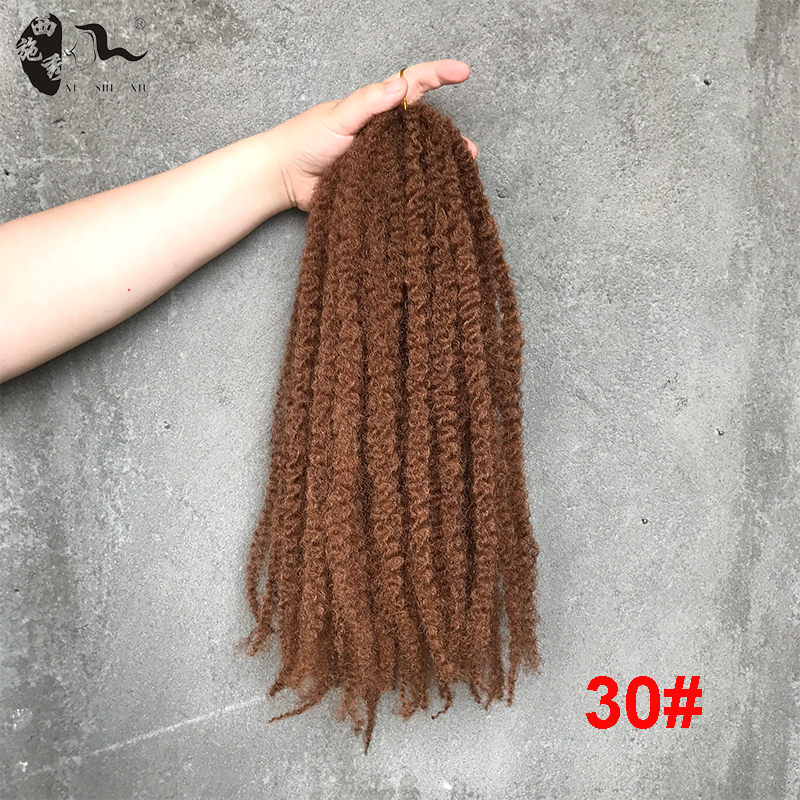 Syntetiskt fläthår 1 st/lot afro marley hair crochet diy flätor frisyrförlängning hög temperatur 18 & #39 ;& #39 ; xishixiuhair: #30