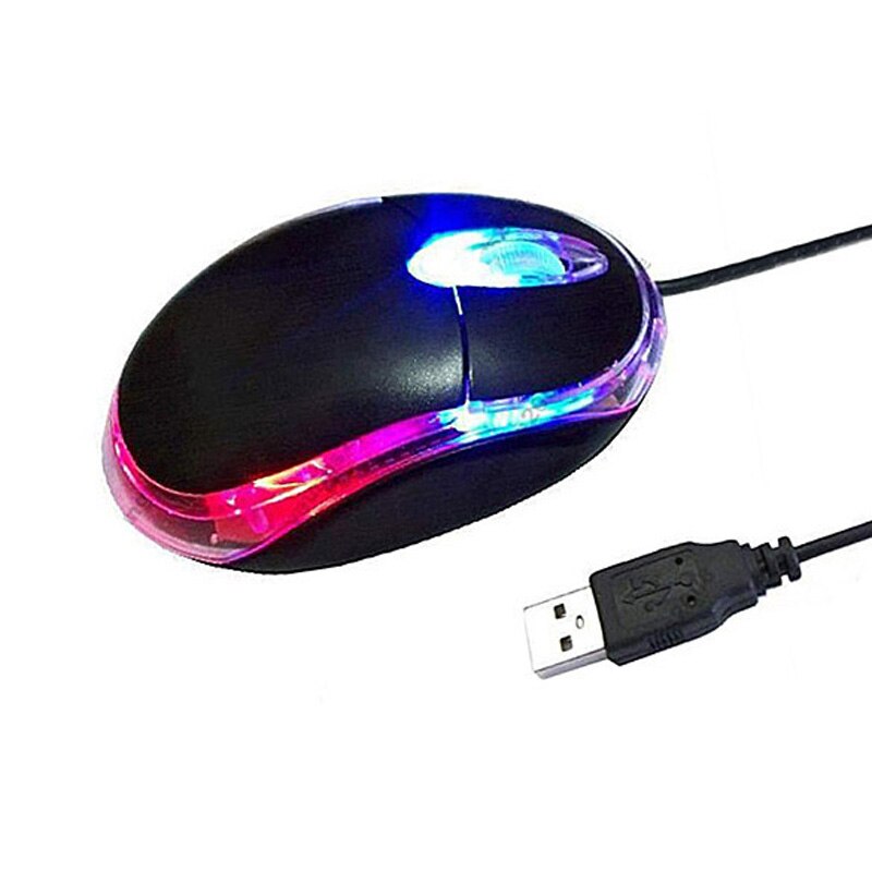 ! USB Optical Scroll Wheel Muizen Blauw Rood LED verlichting USB 2.0 & 1.1 Draadloze Optische Muis Voor PC Laptop