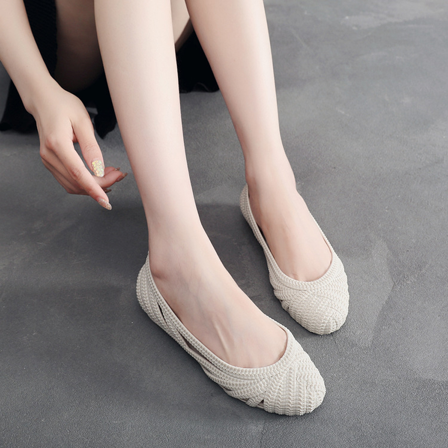 Sandalias de playa, zapatos planos de gelatina, botas de lluvia de suela blanda sin cordones, sandalias de verano, pies de boca poco profundos, zuecos romanos