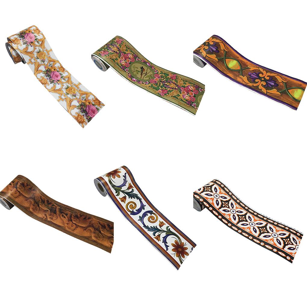 Self-Adhesive Waterproof 3D PVC Wall Sticker Kitchen Bathroom Kicking Line Waistline Wallpaper Borders Removable Stickers Decor