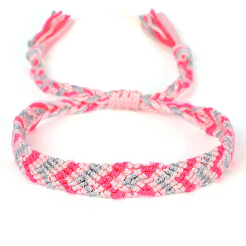 Boho Fish Shape Handcrafed Friendship Bracelet Girl Women Femme Call Me By Your Name Similar Cotton Surf Jewelry: Rose Gold Color