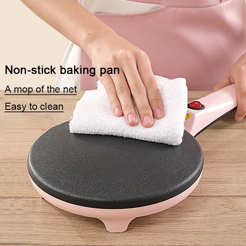 Máquina Eléctrica multifuncional para hacer tortitas, máquina antiadherente para hacer crepes, con rodillo de primavera para la piel, para el hogar