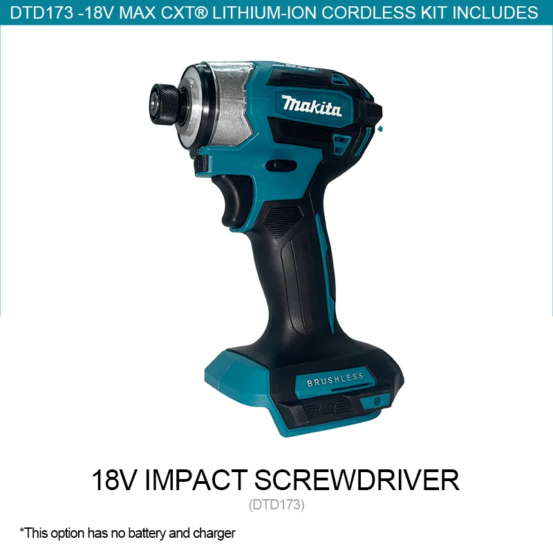 Makita DTD173 Borstelloze 180N.M Klopboormachine Accuschroevendraaier Elektrische Handschroevendraaier Multifunctioneel Gereedschap Voor 18V Batterij: Default Title