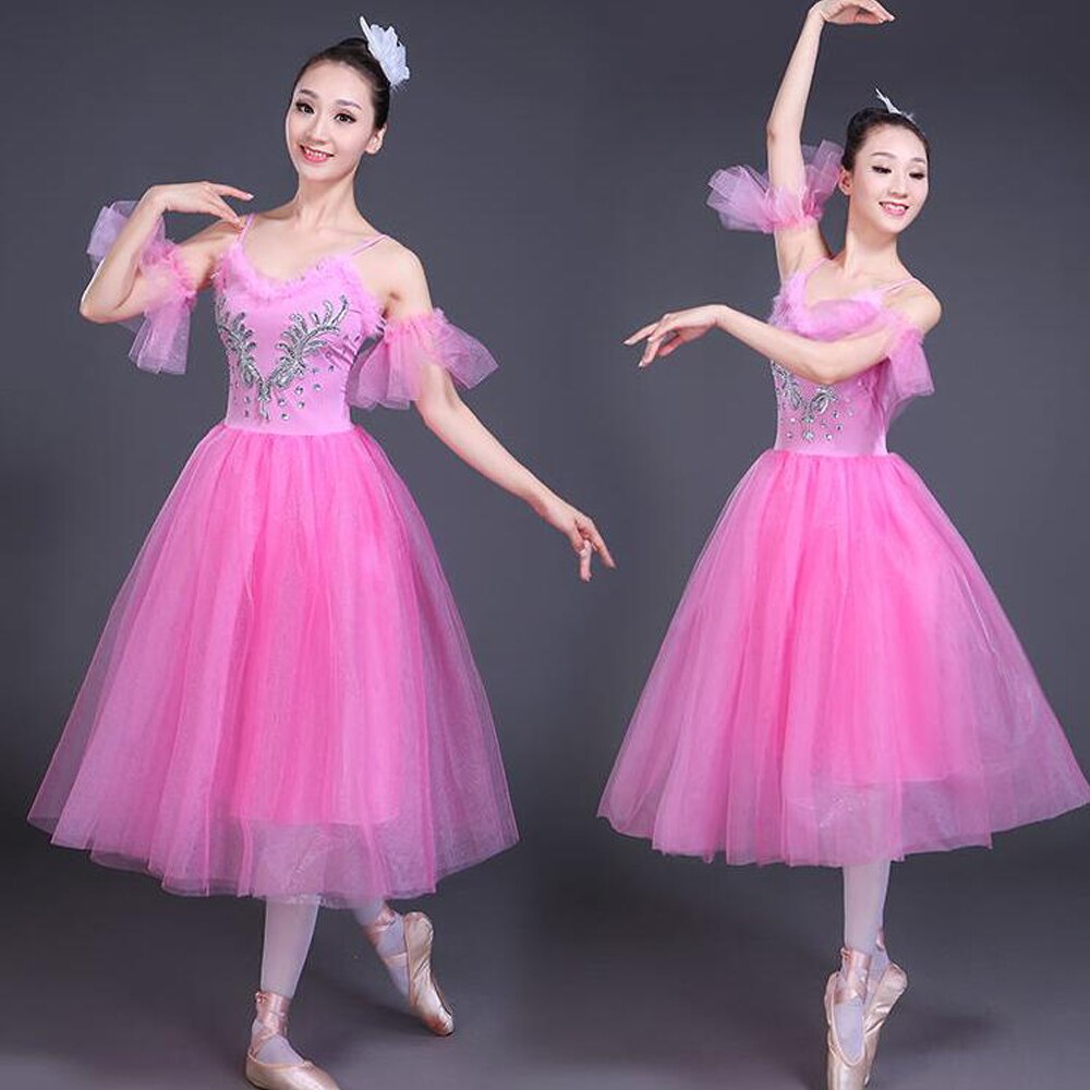 White Swan Lake Ballet Stage wear Costumes Adult Romantic Platter Ballet Dress Girls Women Classical Ballet Tutu Dance wear Suit
