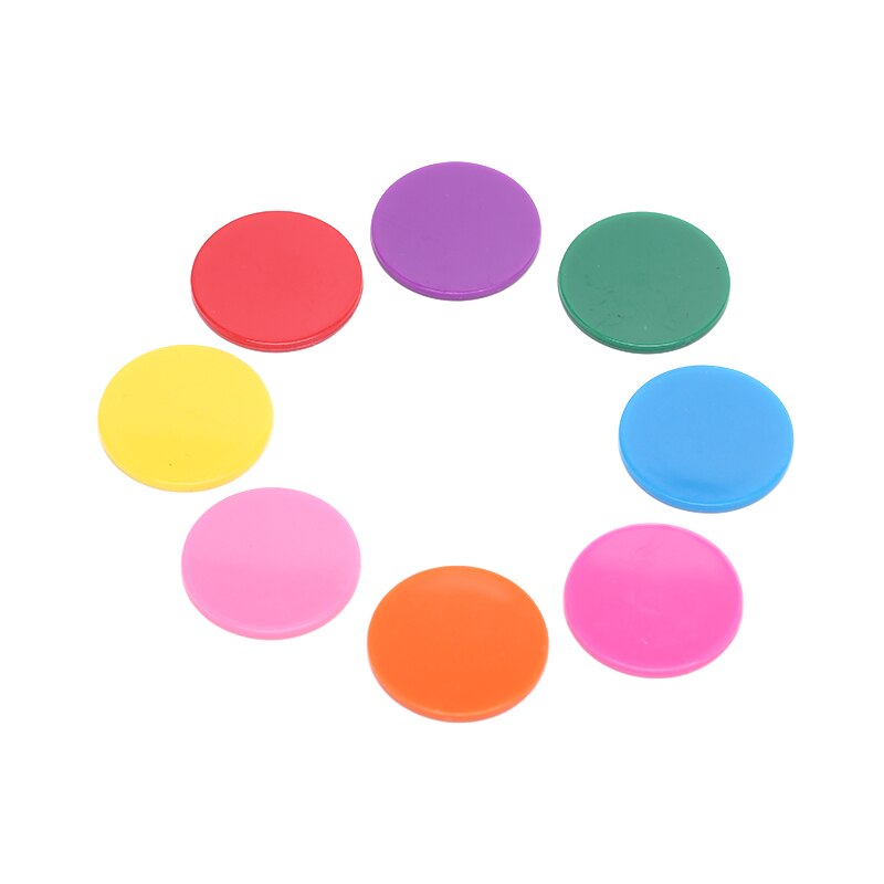 9 colores 25mm 100 unids/lote fichas plásticas de póker Token diversión familia Club juegos de mesa juguete Casino Bingo marcadores