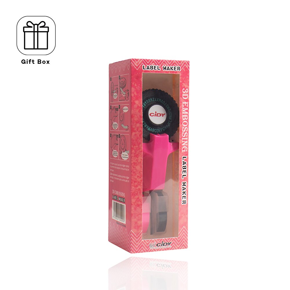 1 pz stampante manuale per etichettatrice di colore rosa per stampante per etichette MOTEX E101 con nastro per etichette per etichettatrice dymo goffratura: rosa label printer