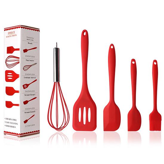 Kit De Cozinha Em Siliconen, Kit De Cozinha Para Een Cozinha, Avec Batteur Duufs, Spatule, brosse Huile: 1