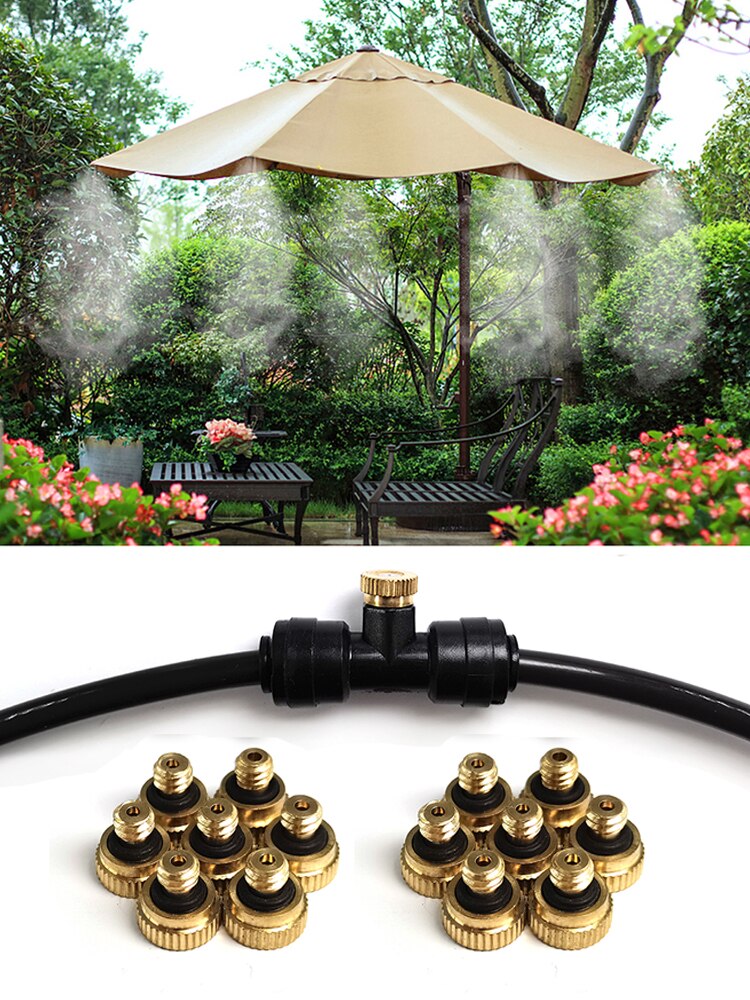 20 Stuks Schroefdraad Messing Verneveling Nozzle 0.1-0.8Mm Orifice Water Mister Onderdelen Fog Nozzle Voor Patio Vernevelaars outdoor Cooling