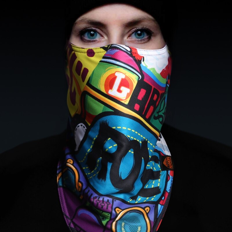 Kreatywny wiatroszczelna odkryty polar termiczna chustka pół twarzy szalik ochrona UV maska narciarska szyi cieplej pokrywa zima Snood Unisex