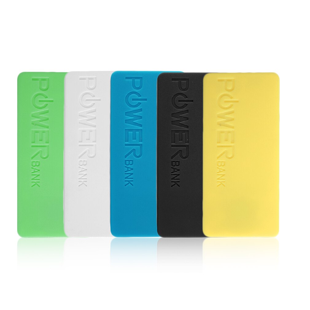 Caja de almacenamiento de batería externa portátil, caja de Banco de energía para teléfonos móviles, 6 colores, 5600mAh, 5V, USB, bricolaje