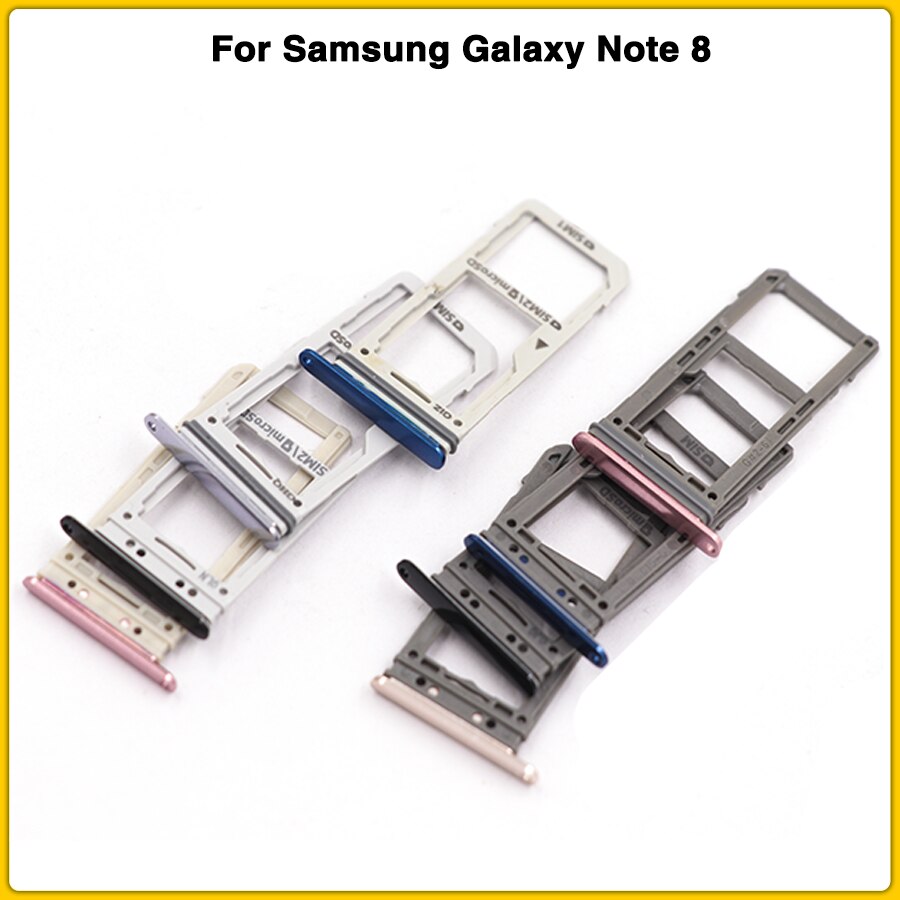 Single & Dual note 8 SIM Card Tray For Samsung Galaxy Note8 SIM Card Reader Sim Tray Holder Sim Slot Replacement Parts