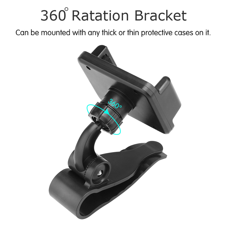 Voiture pare-soleil support pour téléphone support universel voiture Clip pare-soleil cellule support de téléphone pour iphone X GPS support dans voiture Mobile Clip