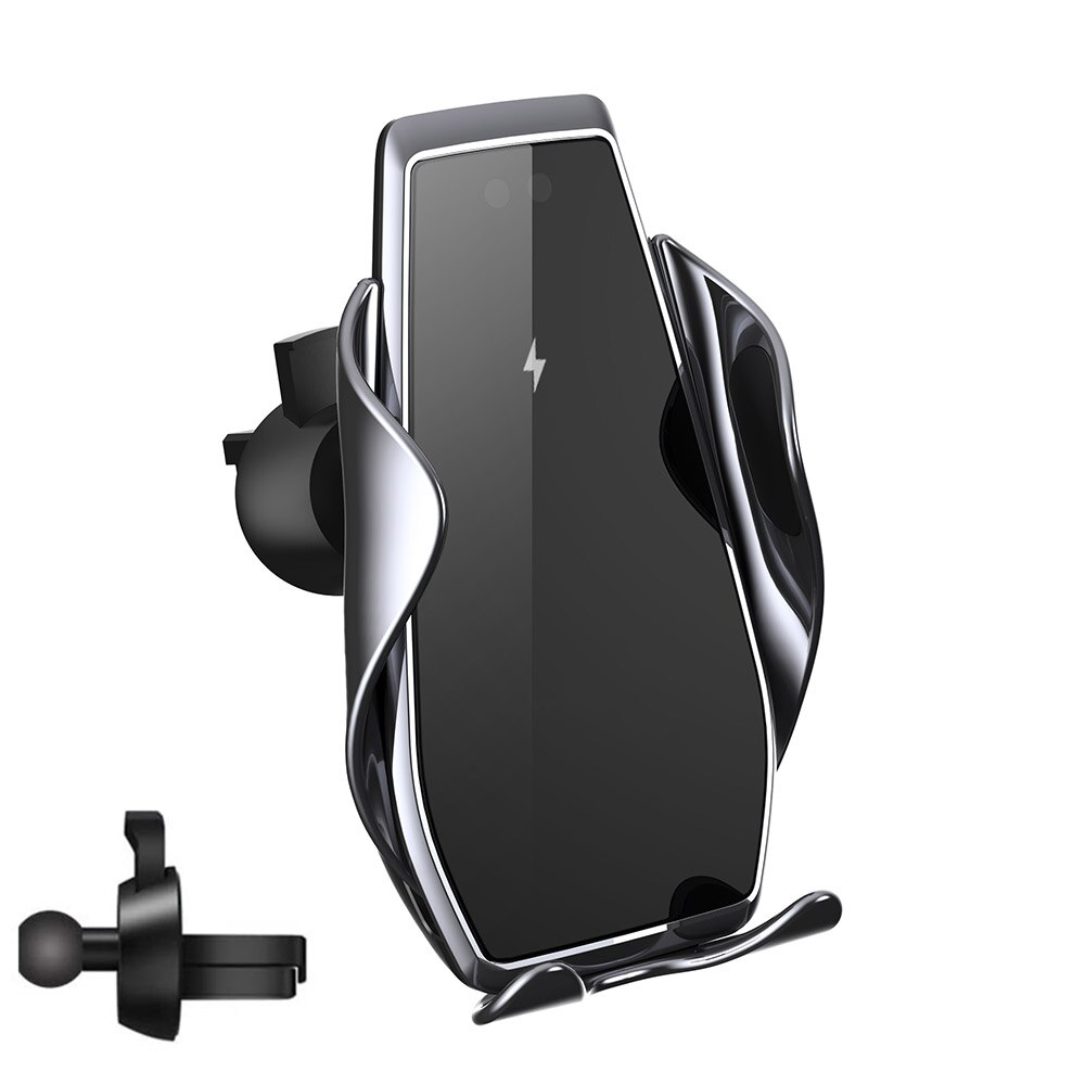 Automatische 15W Wireless Car Charger Telefoon Houder Voor Iphone 11 Xs Xr X 8 Qi Snel Opladen Inductie Mount voor Samsung S20 S10 S9: Air Vent Silver