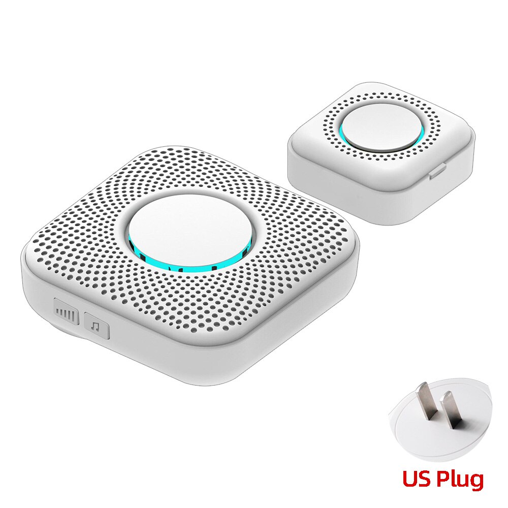 PGST PJ16 Home Security Welcome Wireless Doorbell Intelligent Home Door Bell 36 Songs Smart Chimes Doorbell Alarm LED light: US