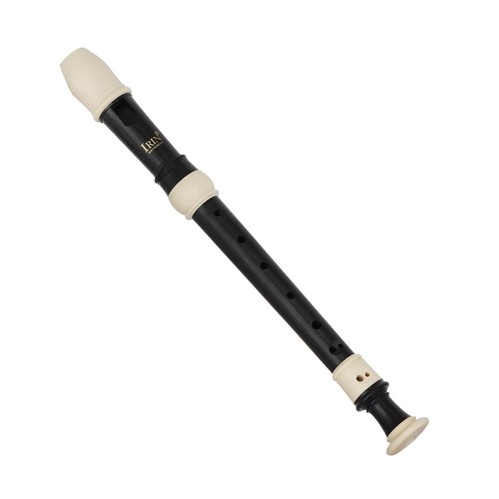 IRIN ABS Descant Recorder 8 Hole Baroque Style Recorders Instrument Detachable with Finger Rest and Carrying Bag Wood Instrument