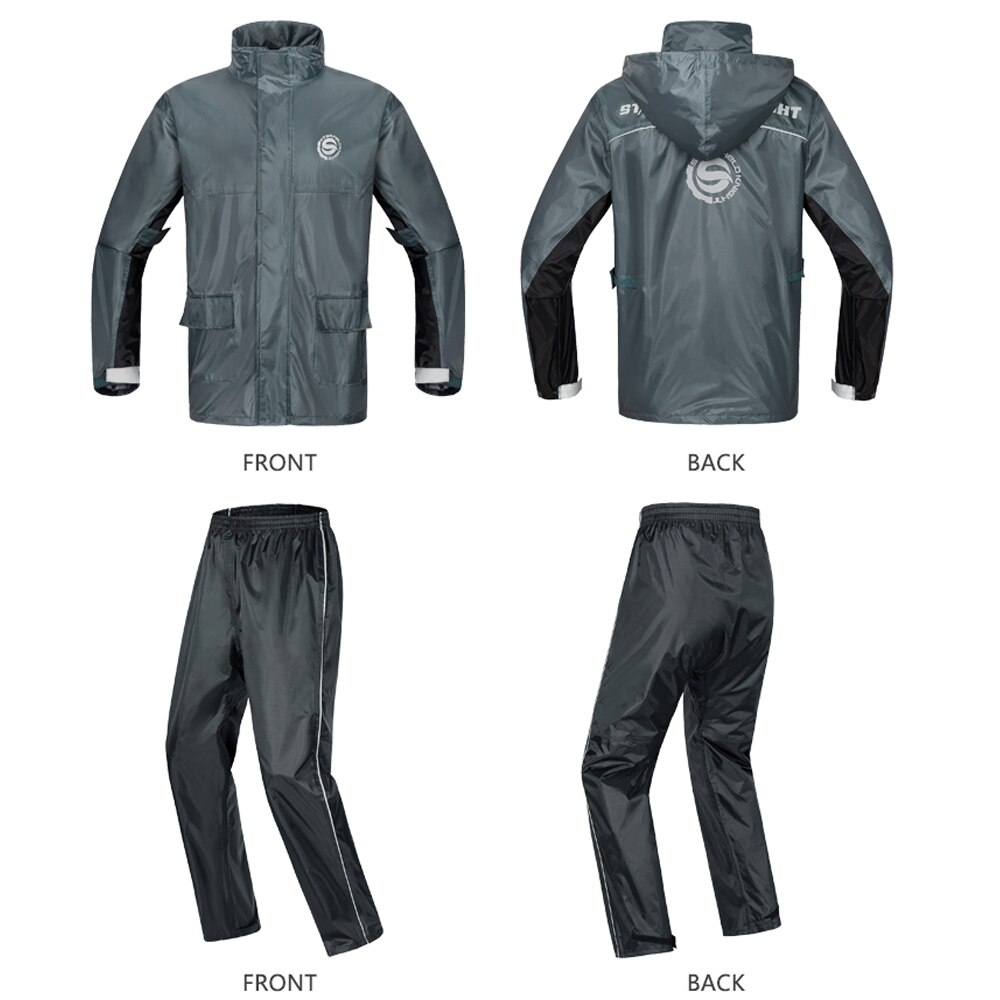 Motorsykkel regnfrakk delt dress, regnfrakk jakke for sykkel, syklist, to farger,