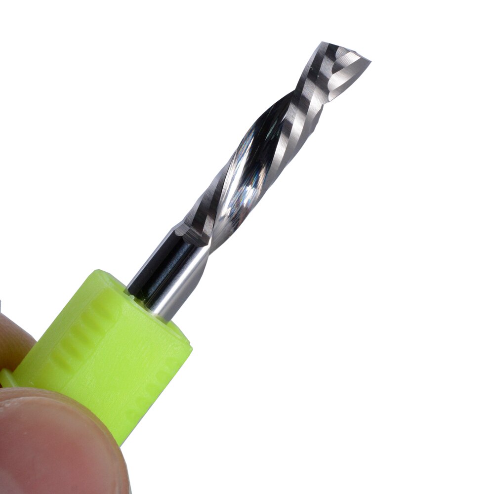 1 pièces 3.175/4/6/8mm AAA haut et bas coupe simple cannelure spirale carbure fraise outils pour Compression bois fraise fraise